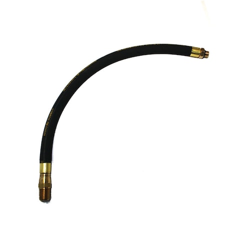 Interstate Pneumatics Black Steel Braided Hose Whip w/o Chuck 12 Inch Long TW100W